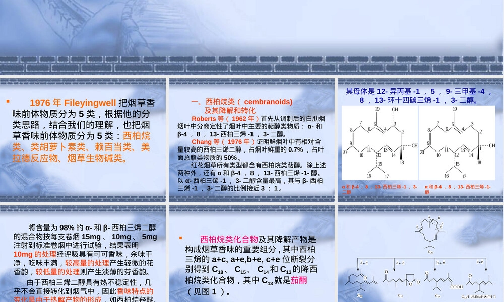 烟草香味前体物质及其降解转化PPT课件.ppt