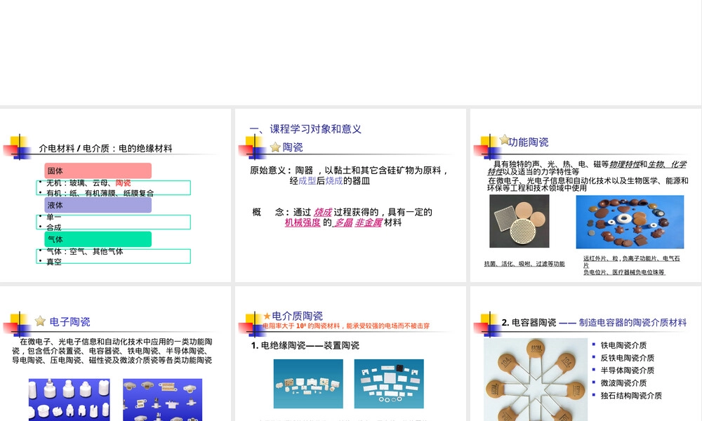无机介电材料与电子元器件教学PPT课件.pptx
