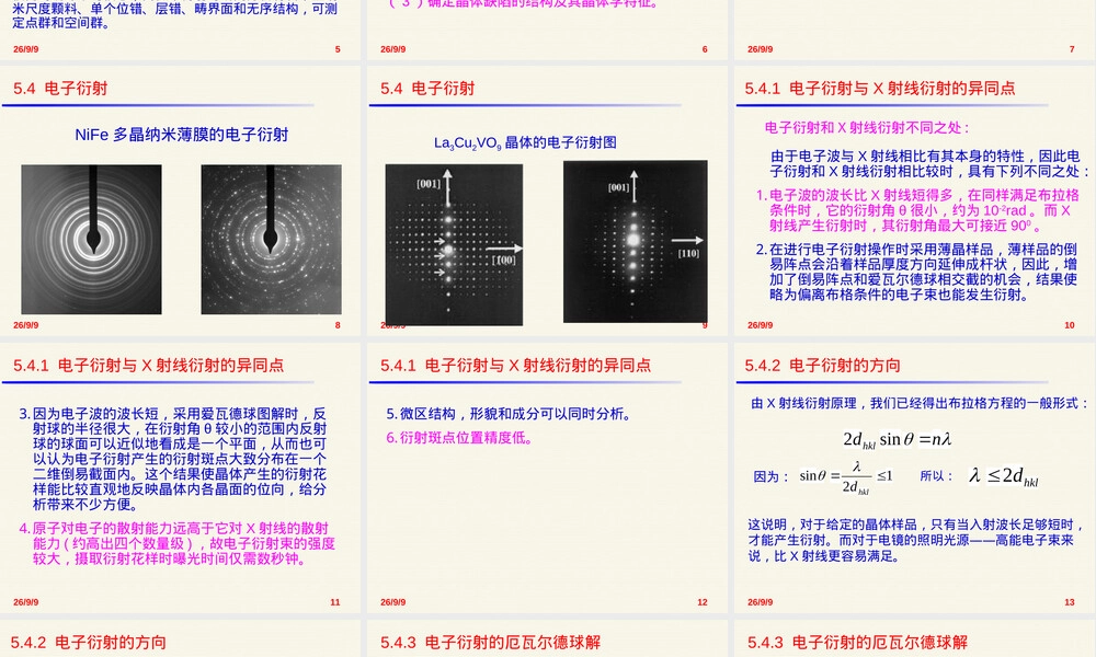 湘潭大学材料分析课件透射电镜电子衍射PPT.ppt