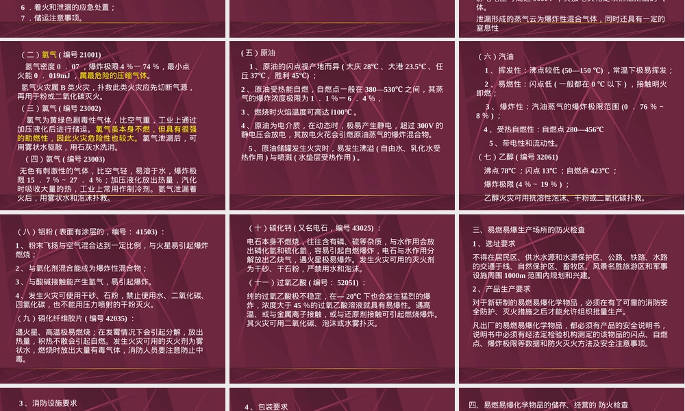易燃易爆化学危险品消防管理PPT课件.ppt