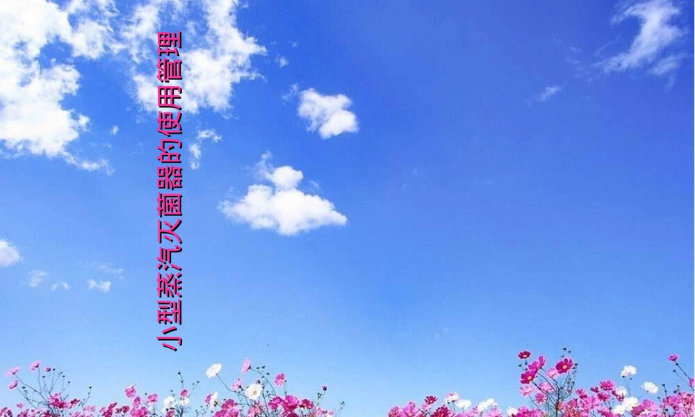小型蒸汽灭菌器的使用管理PPT课件.ppt