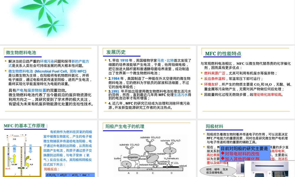 微生物燃料电池PPT课件教学版.ppt
