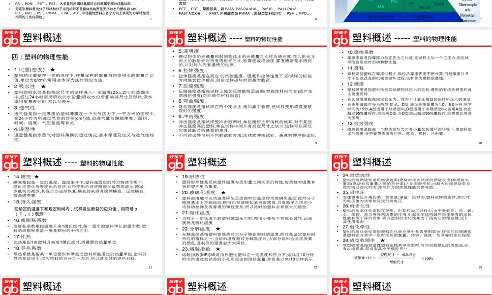 塑料件材料基础知识PPT课件.ppt