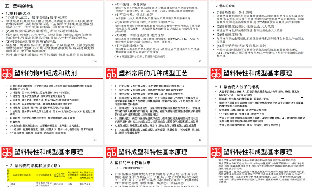 塑料件材料基础知识PPT课件.ppt