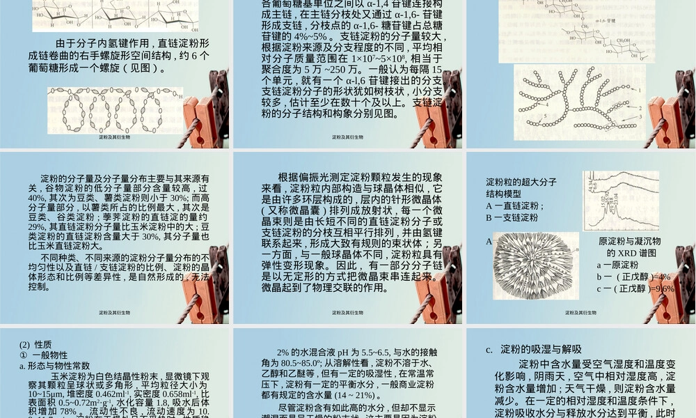 淀粉及其衍生物教学PPT课件.ppt
