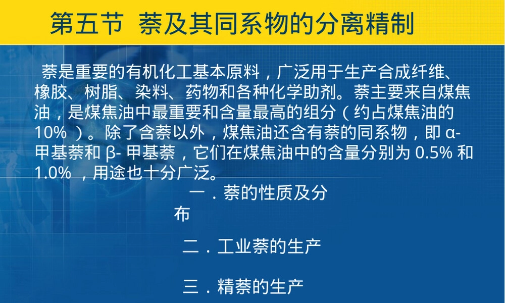 第7章萘及其同系物的分离精制PPT课件.ppt