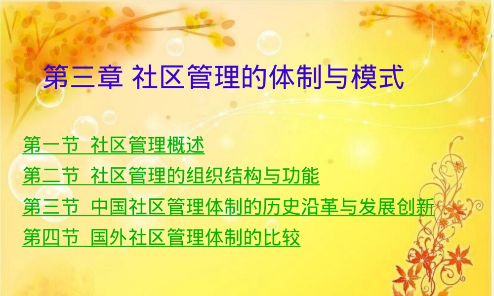 第三章社区管理的体制与模式PPT课件.ppt