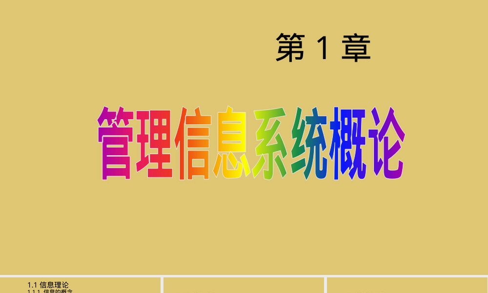第一章管理信息系统PPT课件教学课件.pptx