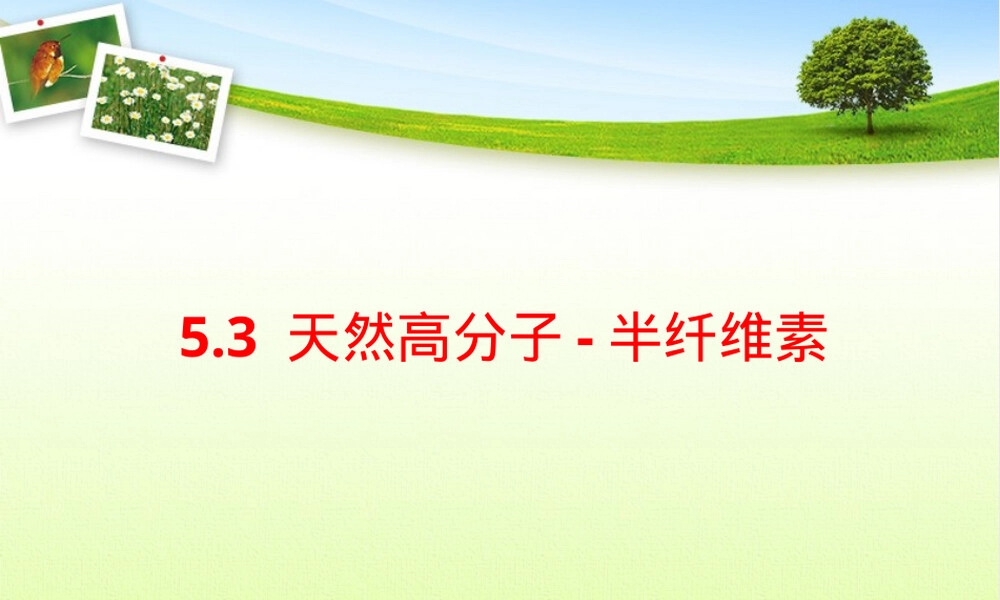 第五章天然高分子材料半纤维素教学PPT课件.pptx