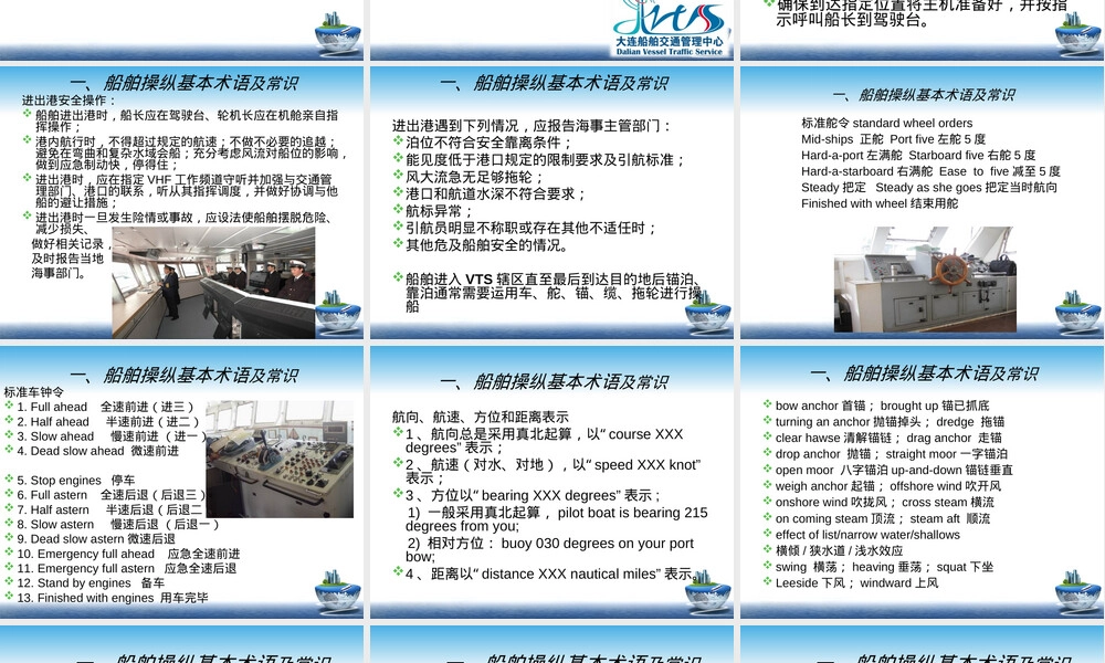 VTS船舶操纵英语教学PPT课件.ppt