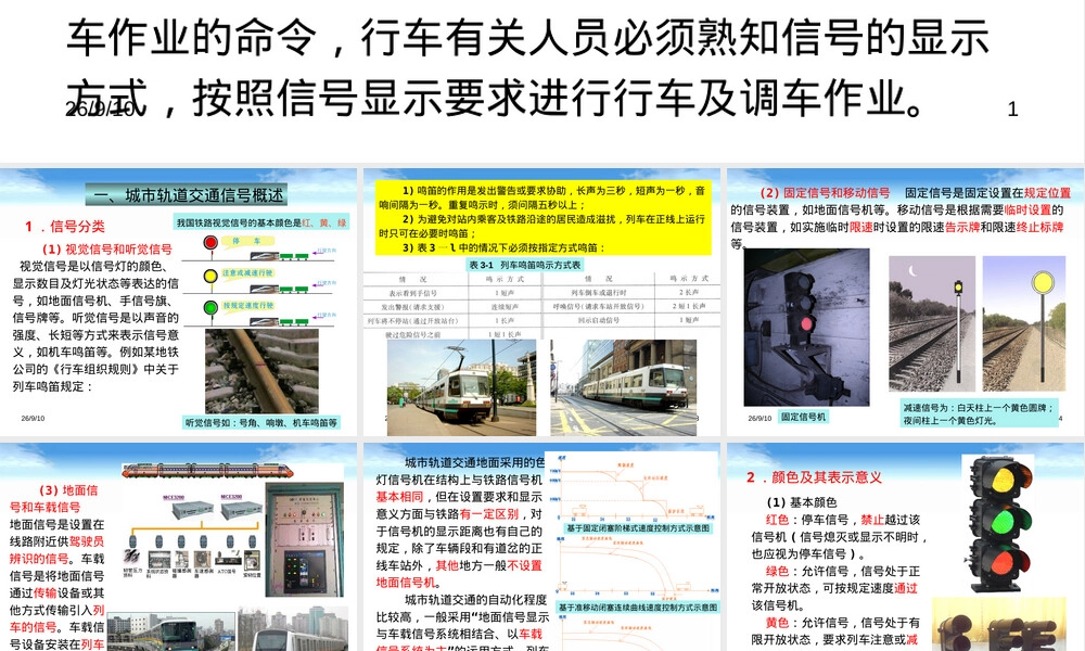 地铁信号机基础知识PPT课件.ppt