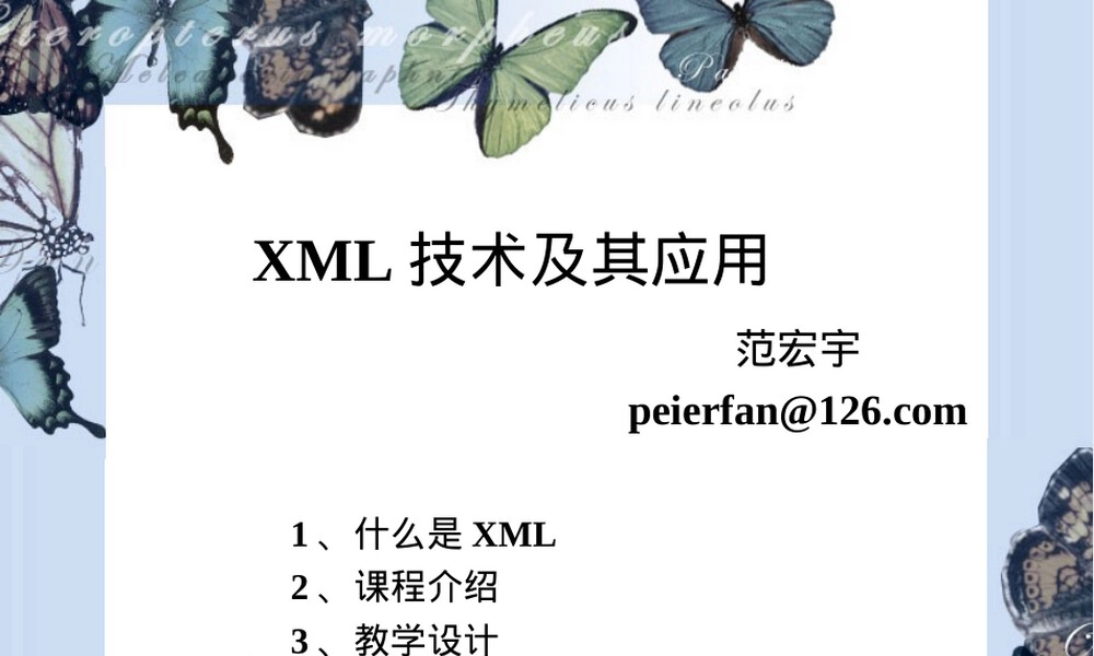 XML技术及其应用PPT课件.ppt