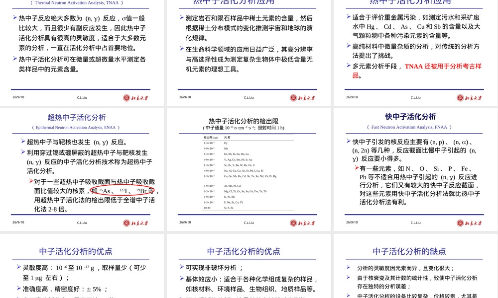 放射化学核分析技术及其应用教学PPT课件.ppt