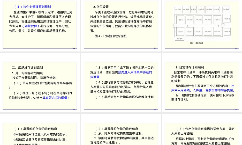 港口库场作业与管理教学PPT课件.ppt