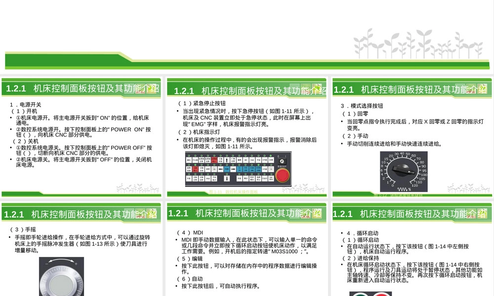 机床控制面板按钮及其功能介绍PPT课件.ppt