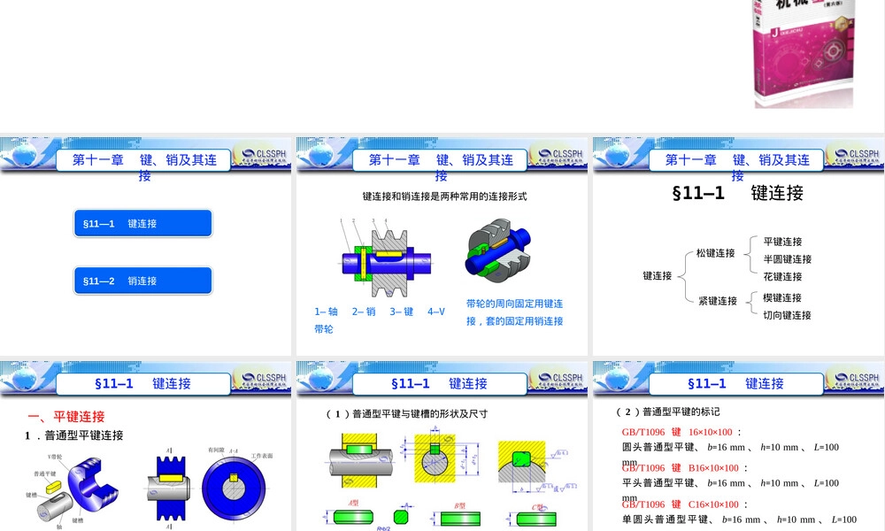 机械基础第六版键销及其连接教学PPT课件.ppt