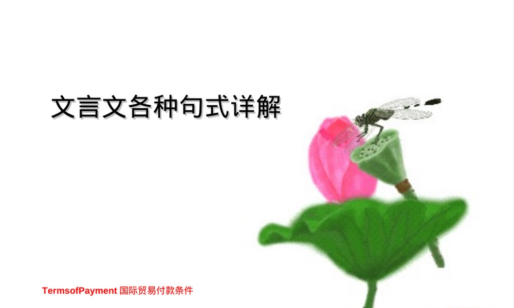 国际贸易付款条件PPT课件教学版.ppt
