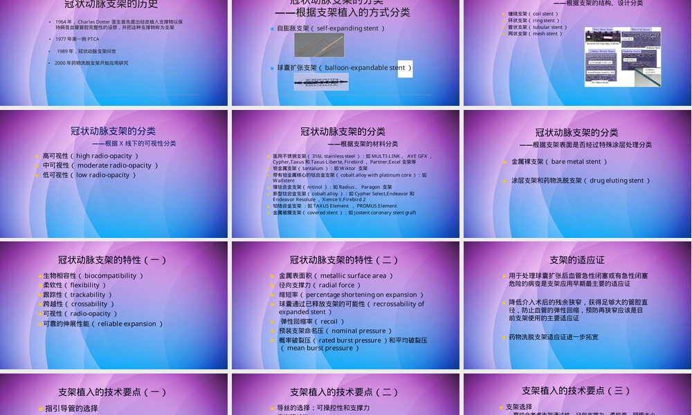 冠脉支架选择与植入技术教学PPT课件.ppt