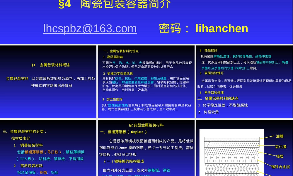 食品包装学金属玻璃陶瓷包装材料PPT课件.ppt