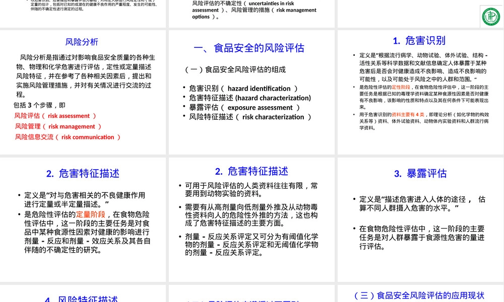 食品安全及其风险分析PPT课件.ppt