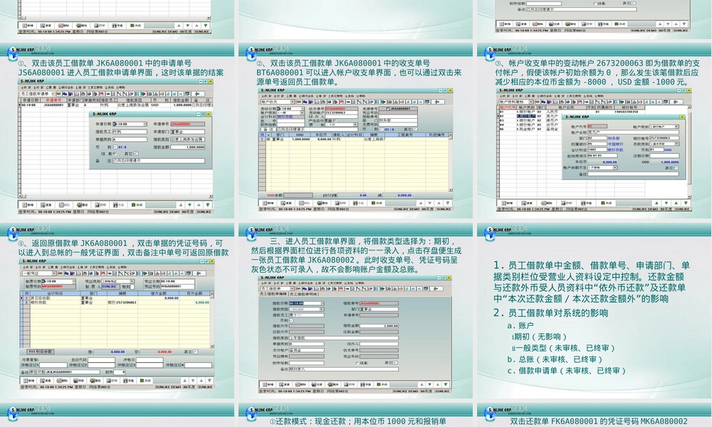 Sunlike ERP员工借还款管理PPT课件.ppt