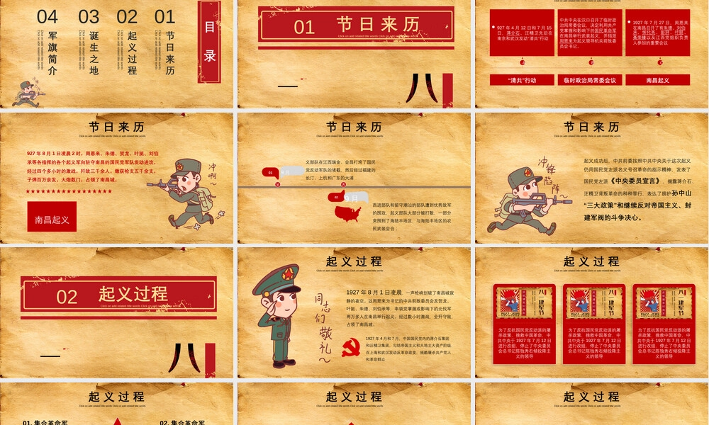 八一建军节主题PPT模板 副本2.pptx