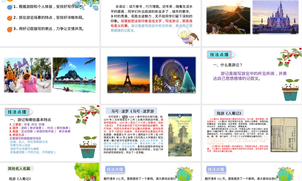 第五单元写作学写游记教学PPT课件.pptx