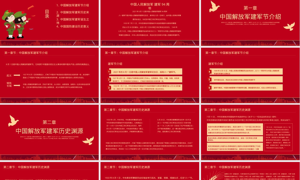 八一建军节主题PPT模板 副本1.pptx