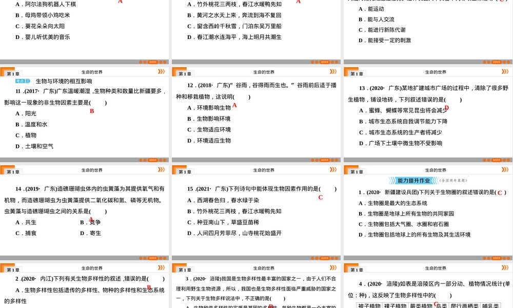 广东中考初三生物复习PPT课件.ppt