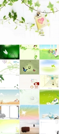 绿色简约PPT背景模板.ppt