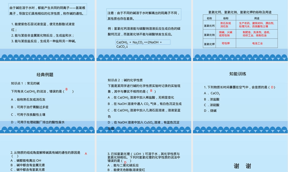 鲁教版九年级化学碱及其性质教学PPT课件.pptx