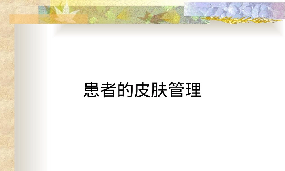 患者的皮肤管理PPT课件 副本1.ppt
