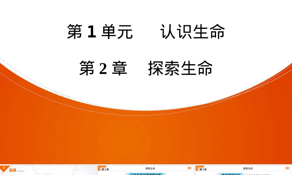 广东中考生物第一单元第二章探索生命复习课件.ppt
