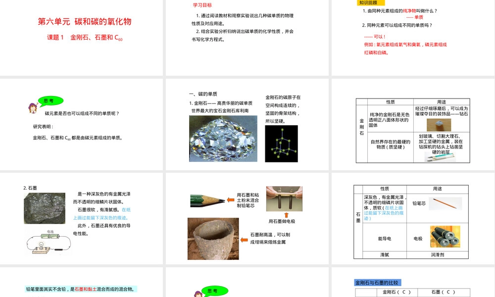 人教版九年级化学上册碳和碳的氧化物教学PPT课件.pptx