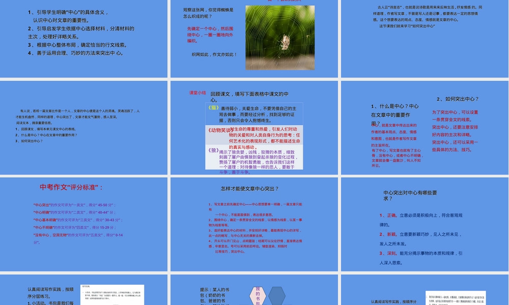 如何突出中心七年级语文同步教学PPT课件.ppt