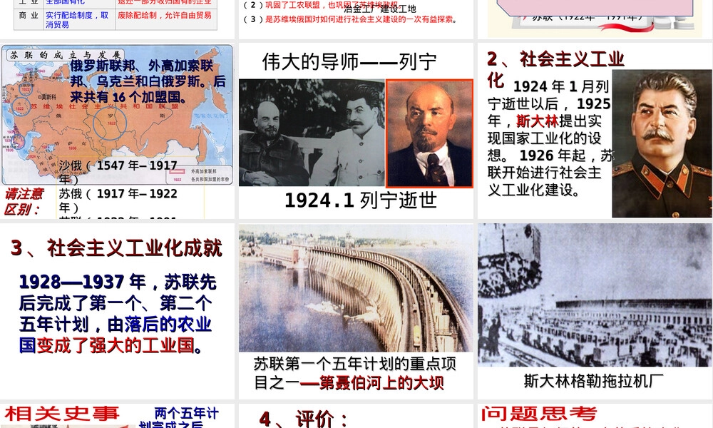 苏联的社会主义建设教学PPT课件.ppt