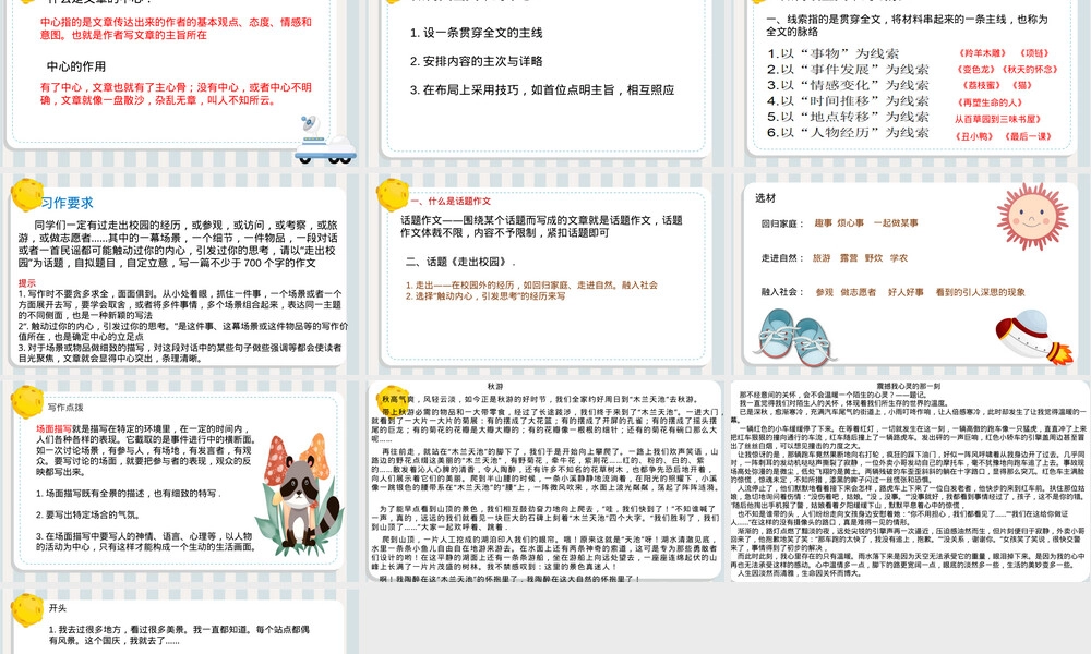 如何突出中心写作教学PPT课件.pptx