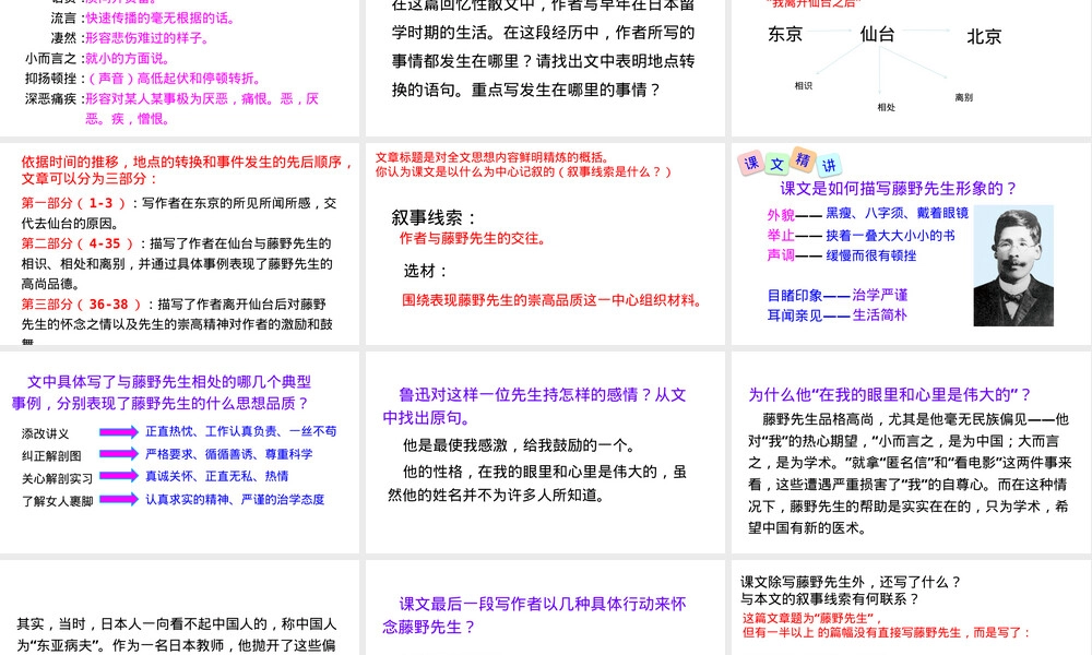 藤野先生八年级语文教学PPT课件.pptx