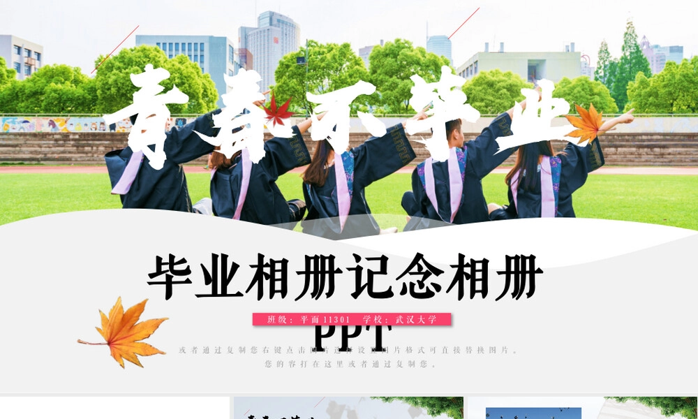 同学聚会青春纪念册PPT模板.pptx