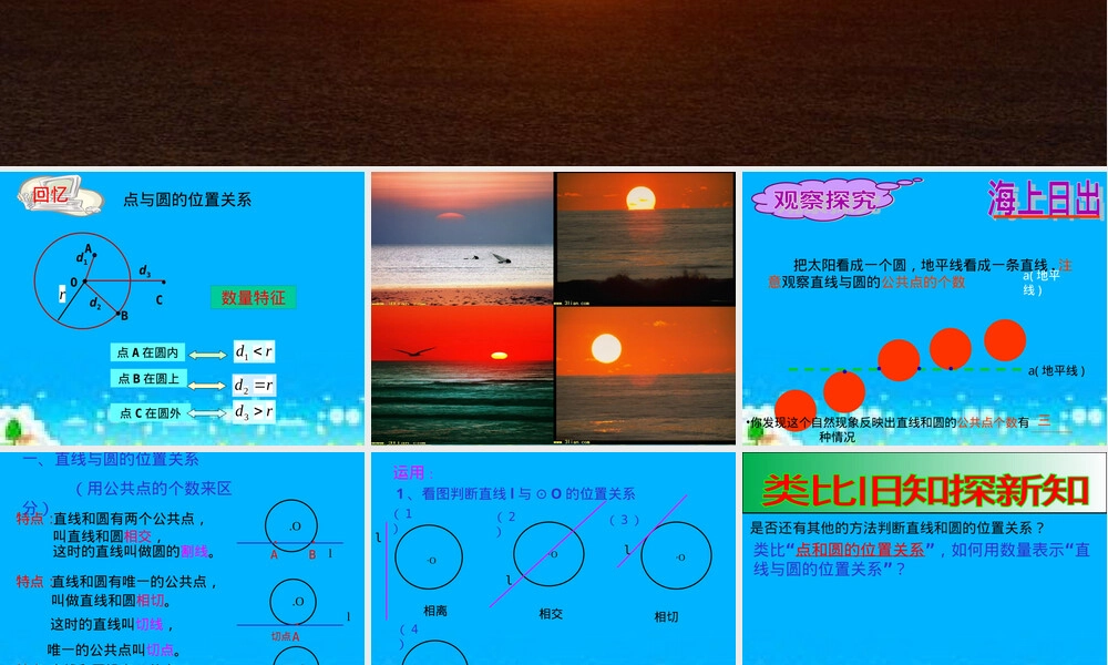 直线和圆的位置关系教学PPT课件.ppt