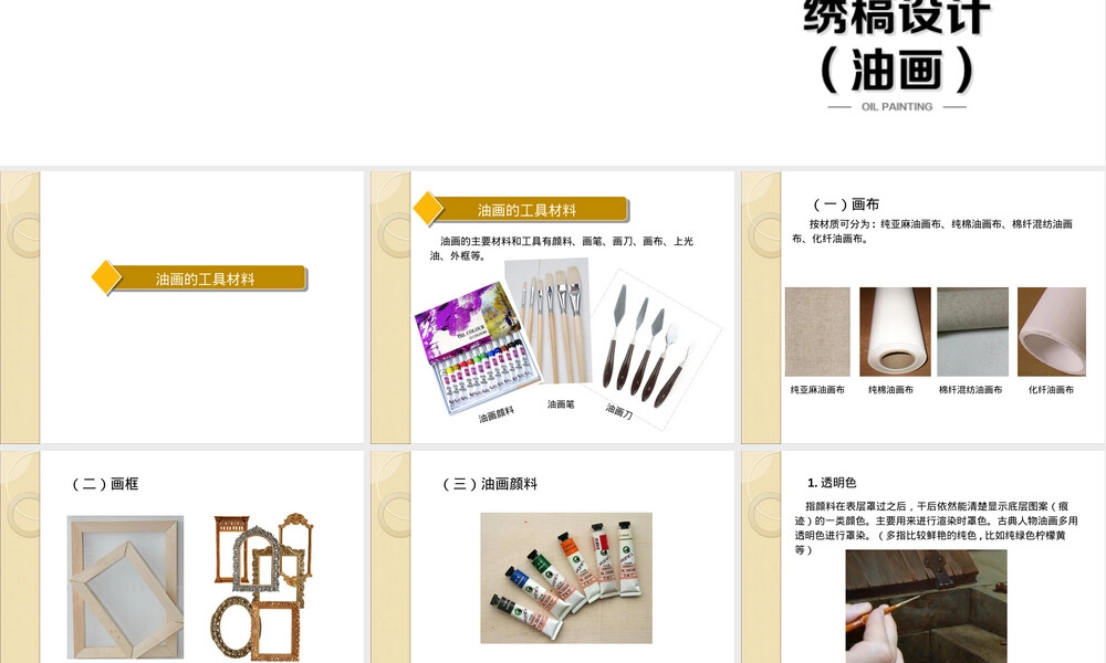 油画的工具材料PPT课件.ppt