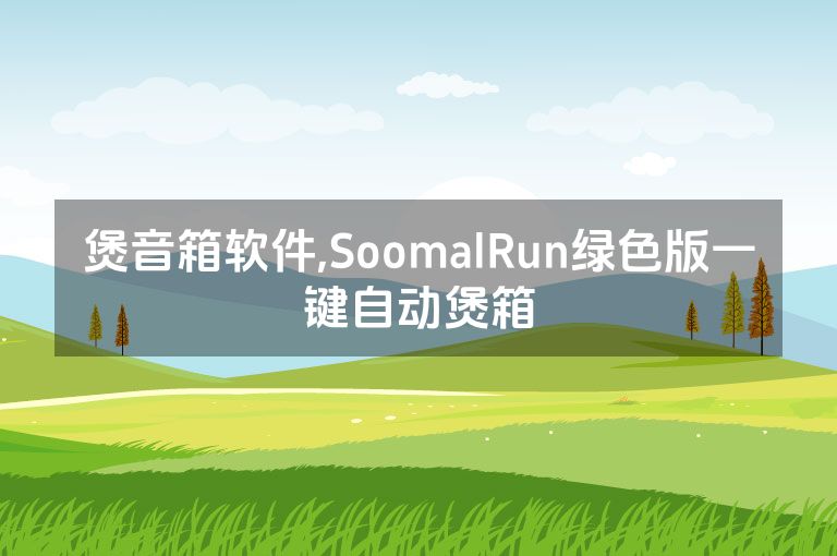 煲音箱软件,SoomalRun绿色版一键自动煲箱 煲音箱软件,SoomalRun绿色版一键自动煲箱